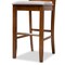 Baxton Studio Jason Grey Upholstered and Walnut Wood 2-Piece Bar Stool Set 167-10852 - alternate 8